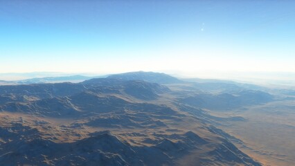 Fototapeta premium Deserted alien planet 