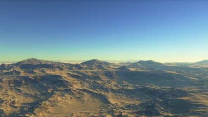 3D fictional space scene
