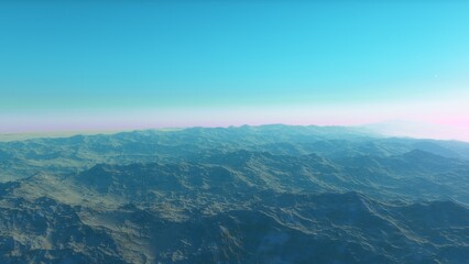 3D fictional space scene
