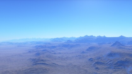 3D fictional space scene
