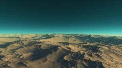 3D fictional space scene
