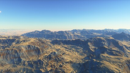 Fototapeta premium 3D fictional space scene 