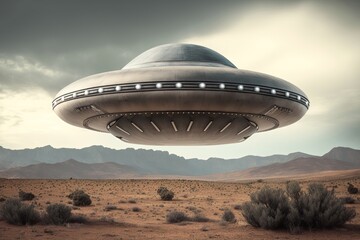 UFO unidentified flying object. AI generated
