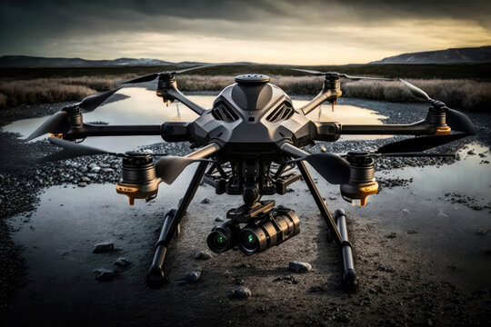 Unmanned Aerial Vehicles The Future Of Photography. AI Generated