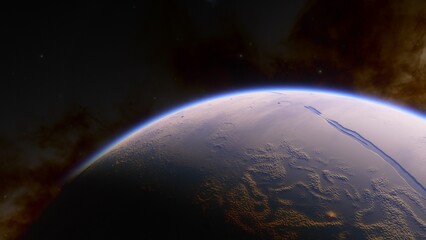 Abstract planets and space background
