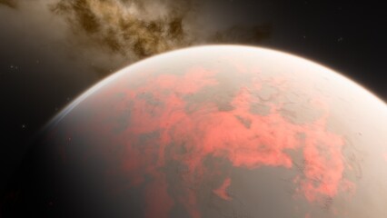 Abstract planets and space background
