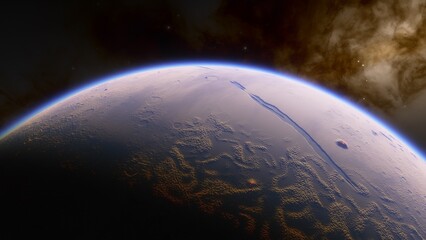 Abstract planets and space background
