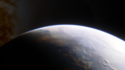 Abstract planets and space background
