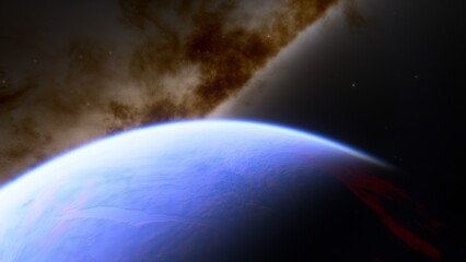 Abstract planets and space background
