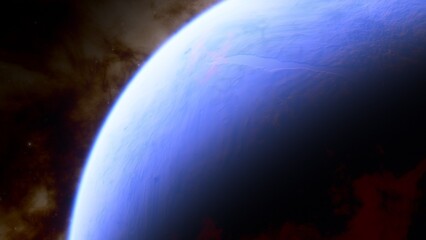 Planets and galaxy, science fiction wallpaper. Beauty of deep space. Billions of galaxy in the universe Cosmic art background 3d render
