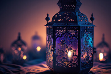 beautiful ramadan lanterns, generative AI