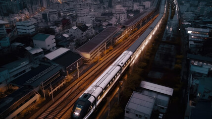 train in motion created with Generative AI technology