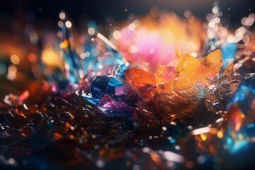 Beautiful abstract texture, bright colorful technology, Generative AI, artificial intelligence visualization