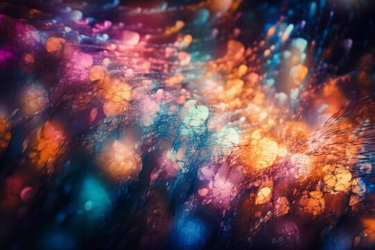 Beautiful abstract texture, bright colorful technology, Generative AI, artificial intelligence visualization