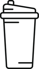 Sport shaker icon outline vector. Food protein. Fat meal