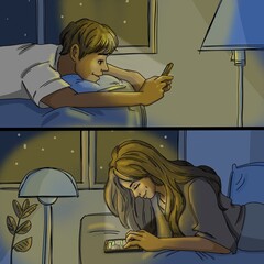 child sleeping in bed