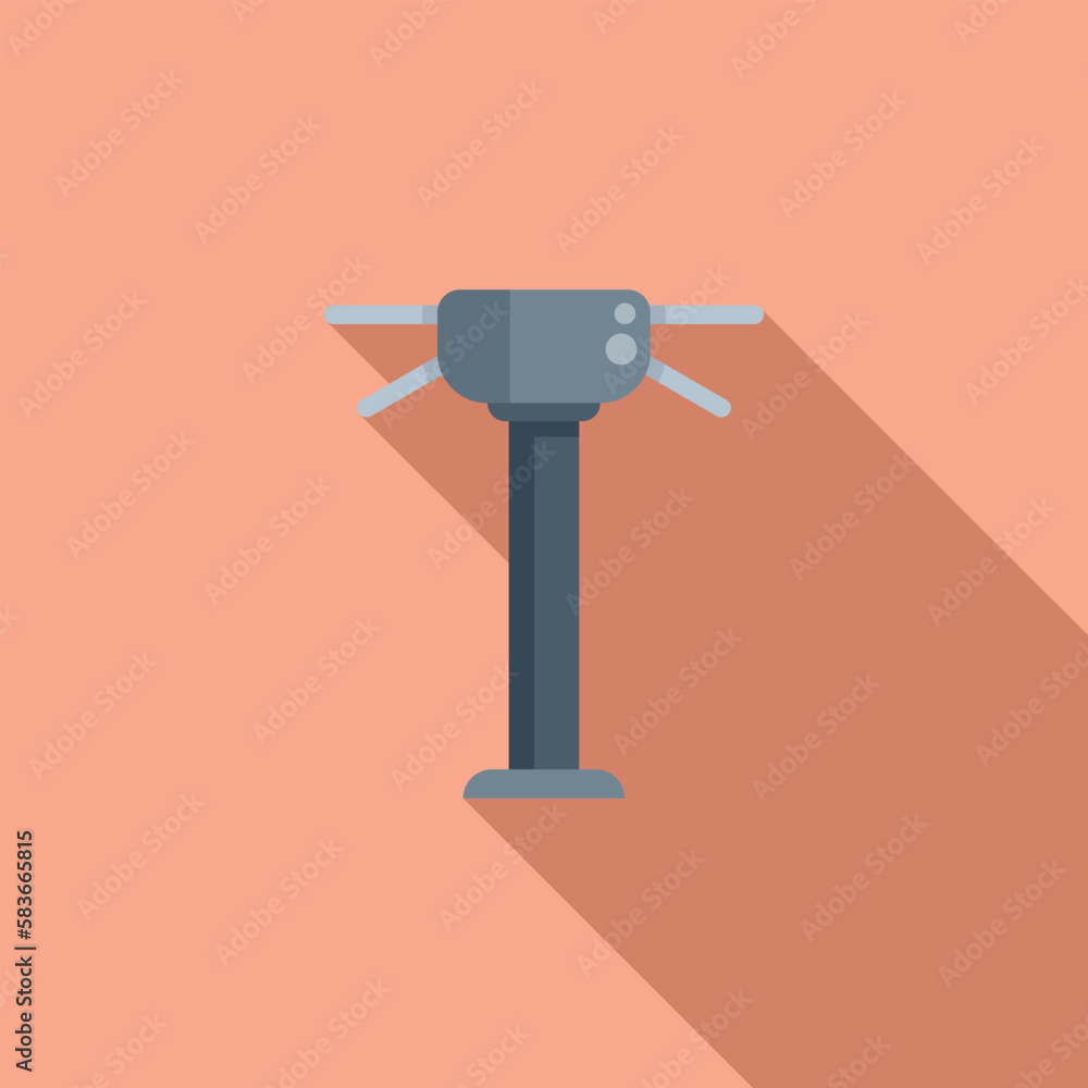 Poster barrier level icon flat vector. automatic gate. entry control