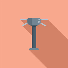 Barrier level icon flat vector. Automatic gate. Entry control