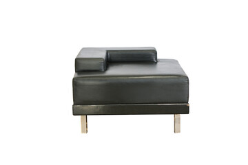 black leather armchair