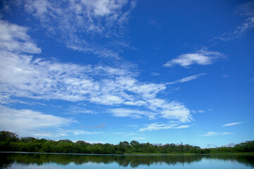 Puerto Leguizamo, Florencia, Colombia - May 02 2022: Putumayo river, Amazonas