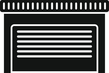 Automatic fence icon simple vector. Gate door. Auto control