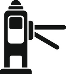 House automatic gate icon simple vector. Door security. Automated control