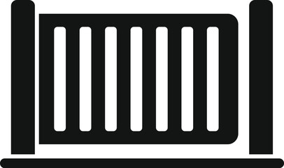 Closed gate icon simple vector. Automatic security. Signal key