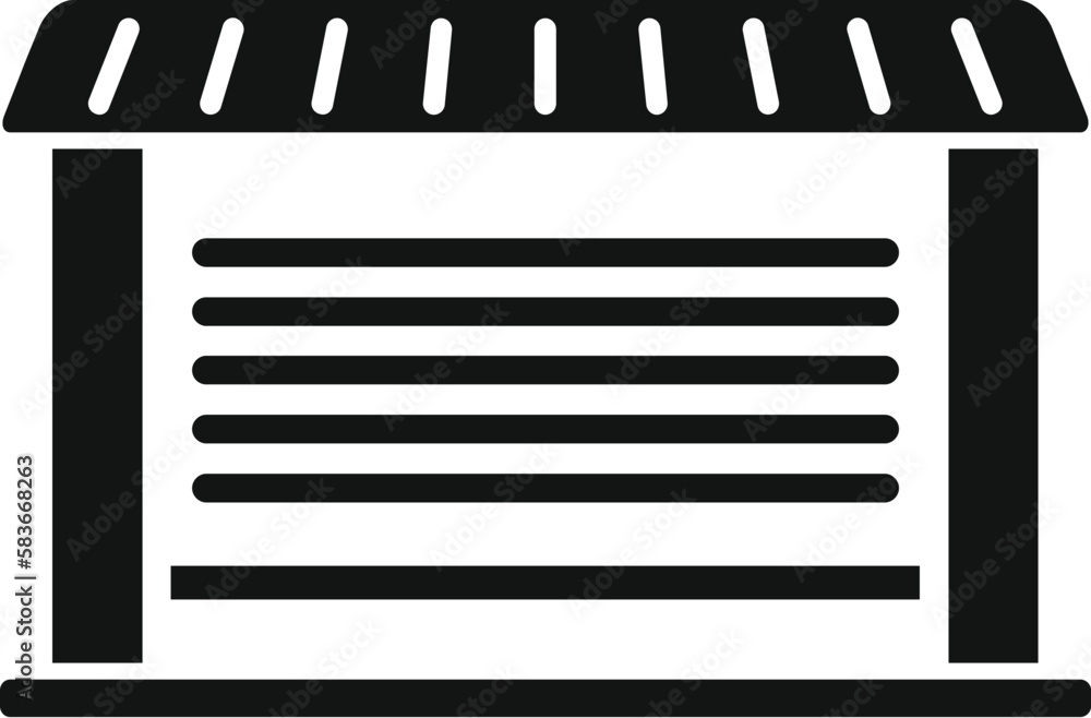 Poster garage door icon simple vector. automatic gate. auto control