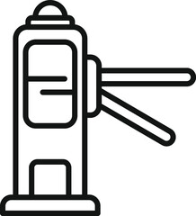Automatic fence icon outline vector. Security garage. Auto control