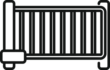 Auto gates icon outline vector. Automatic security. Entry key
