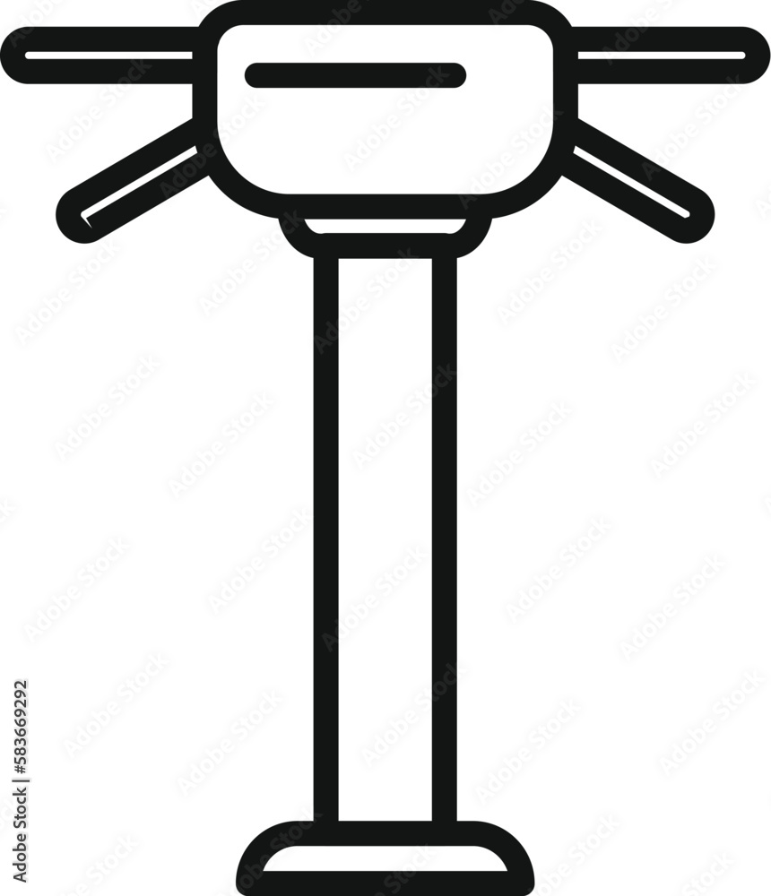 Poster barrier level icon outline vector. automatic gate. entry control