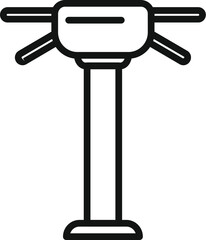 Barrier level icon outline vector. Automatic gate. Entry control