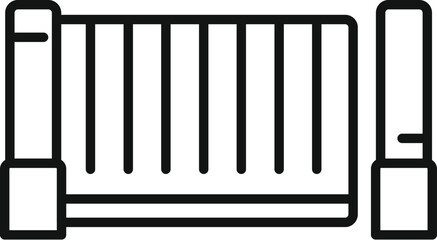 Parking door control icon outline vector. Automatic gate. Entry security