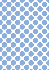 Papel Digital Polka Dot, con lunares grandes en color azul cían pastel sobre fondo blanco, 
8,5 x 11 pulgadas,300 dpi