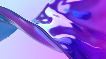 olas de cristal coloridas, render 3D