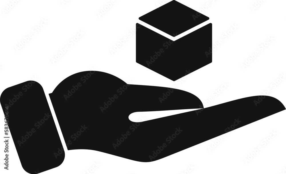 Poster node cube icon simple vector. finance network. crypto business