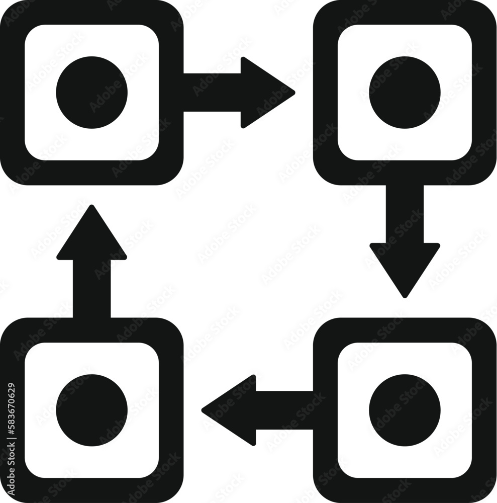 Poster crypto move icon simple vector. block chain. digital finance