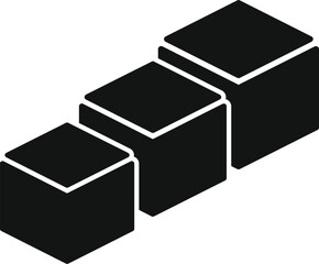 Cube blockchain icon simple vector. Chain block. Finance digital