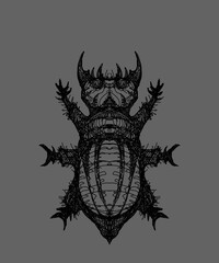 Fototapeta insect, sketch - digital painting obraz