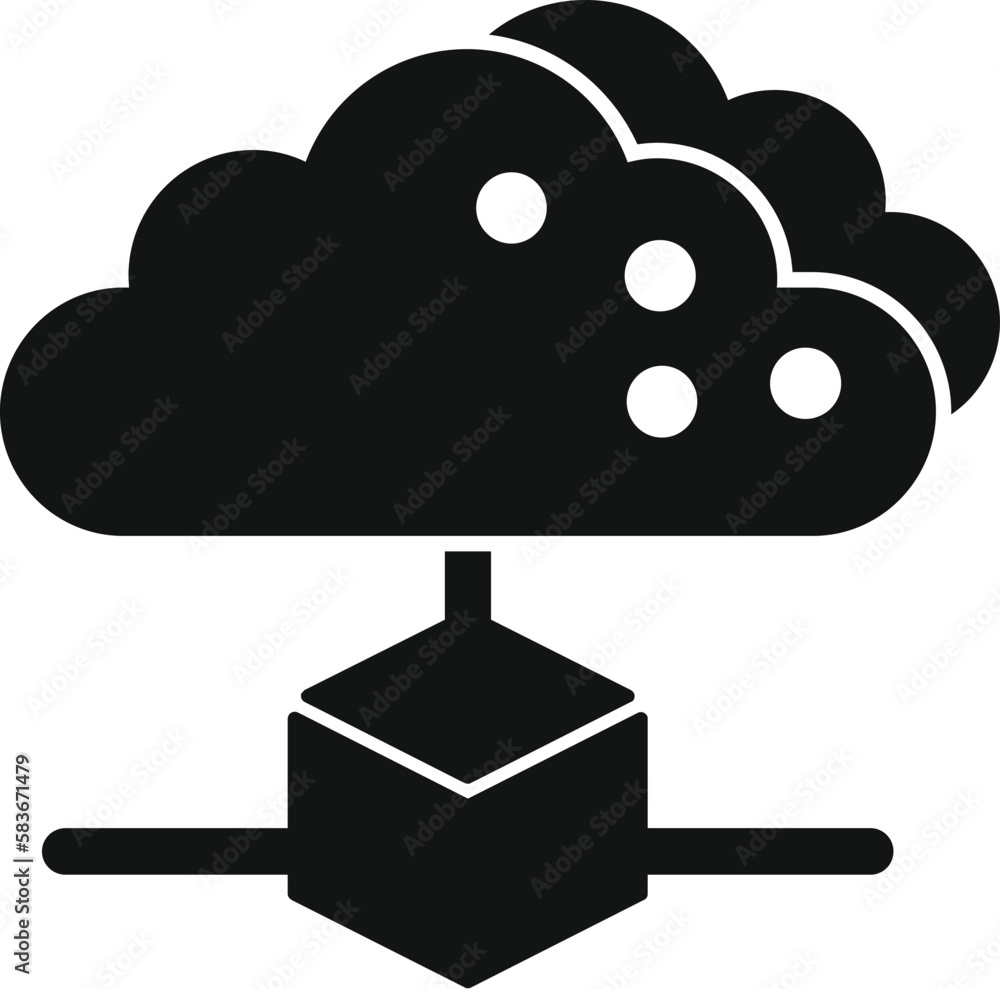 Aufkleber data cloud icon simple vector. block chain. finance network
