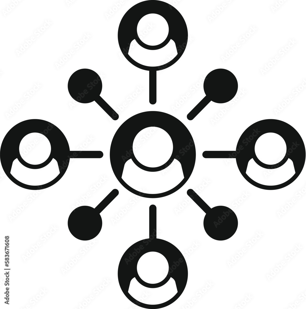 Poster crypto network icon simple vector. block chain. finance future