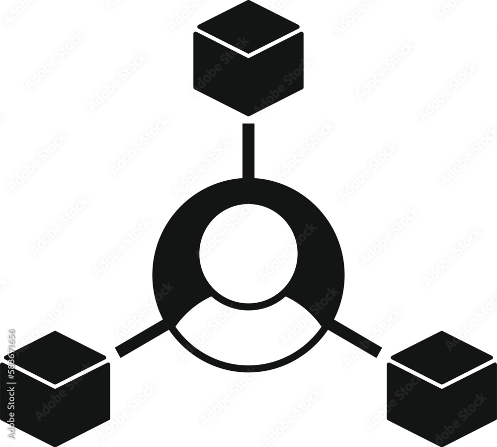 Poster mining key icon simple vector. block chain. finance bitcoin