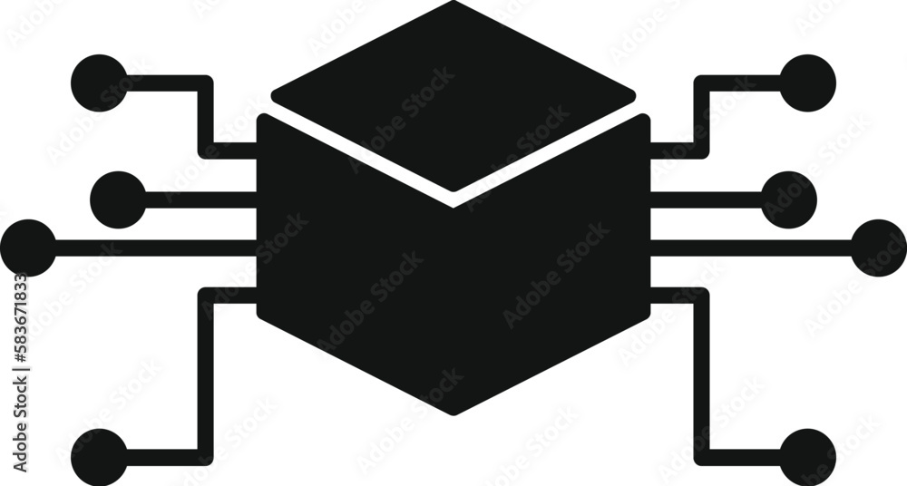 Aufkleber crypto data icon simple vector. block chain. finance future