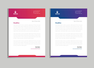 modern letterhead template for business.
