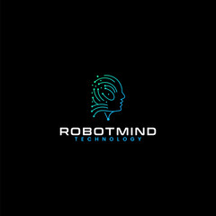 Robotics people technology modern gradient logo