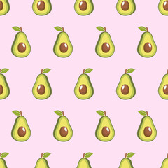 avocado seamless pattern for backgrounds, cloth motifs, gift wrap or wall decoration