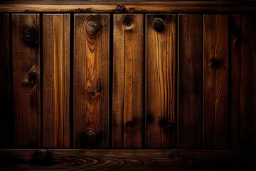 Old rustic wooden background, top view. Generative AI