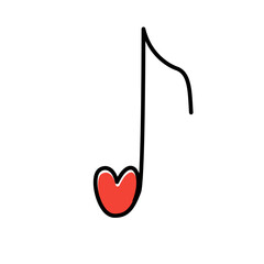 heart music note icon