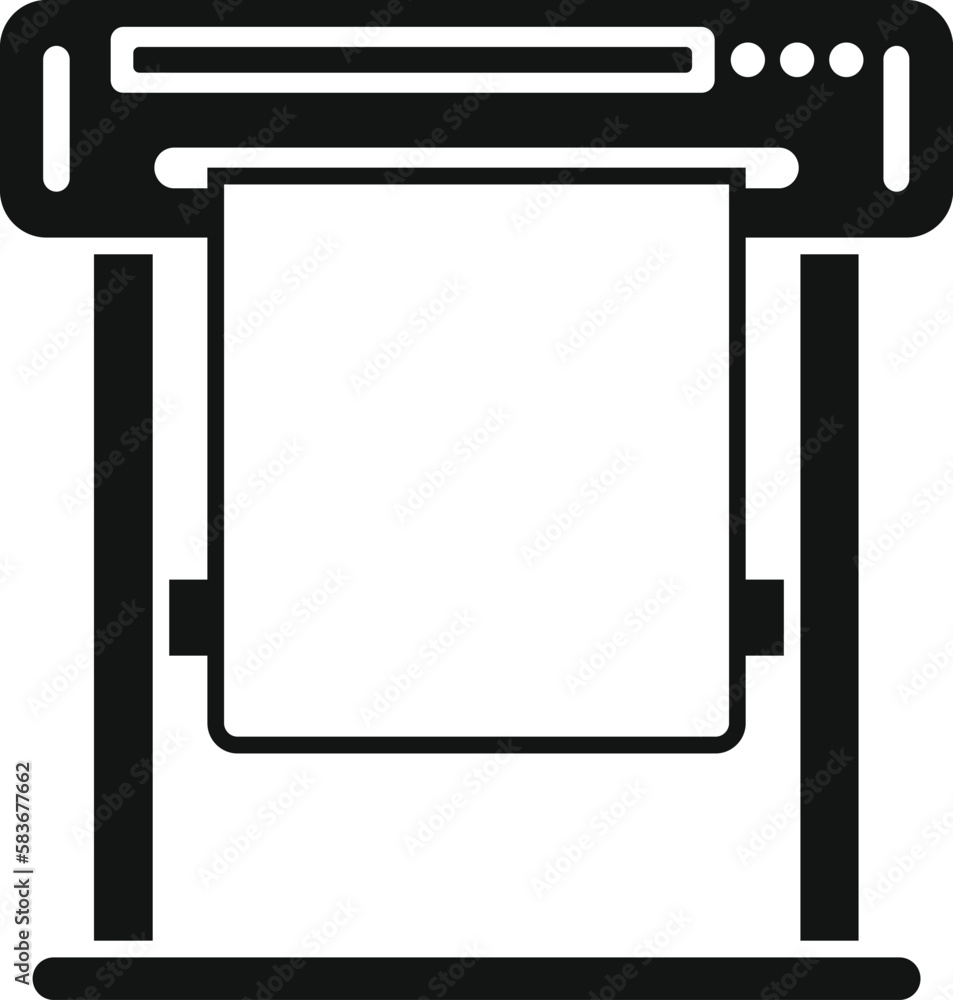 Poster home plotter icon simple vector. digital print. offset color