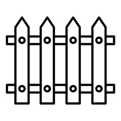 Fence Outline Icon 